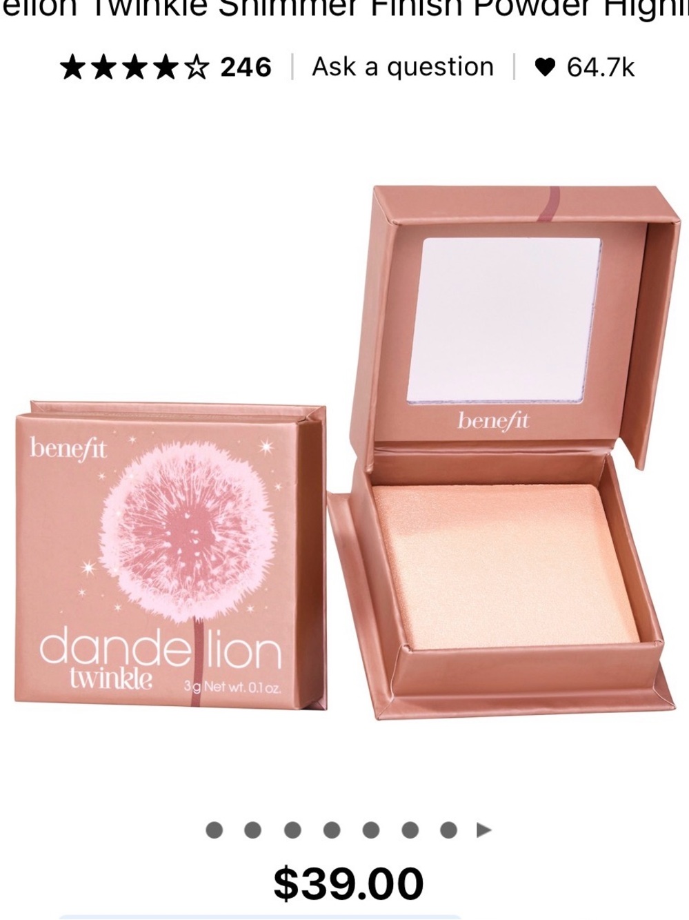 Benefit cosmetics Soft Champagne Highlighter Compact - Pink Peach Glow